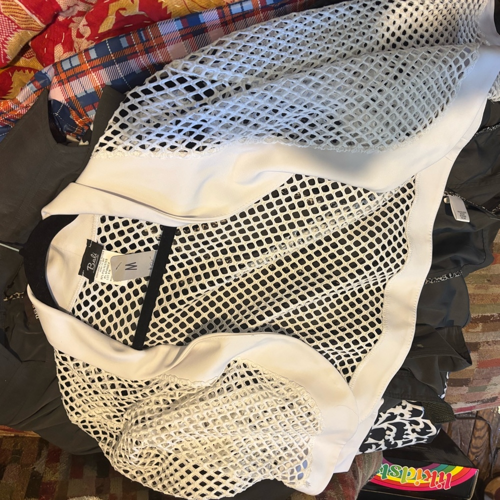 white Bali fishnet shrug